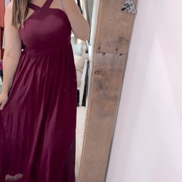 Lulus merlot color formal maxi dress size small - Picture 1 of 11